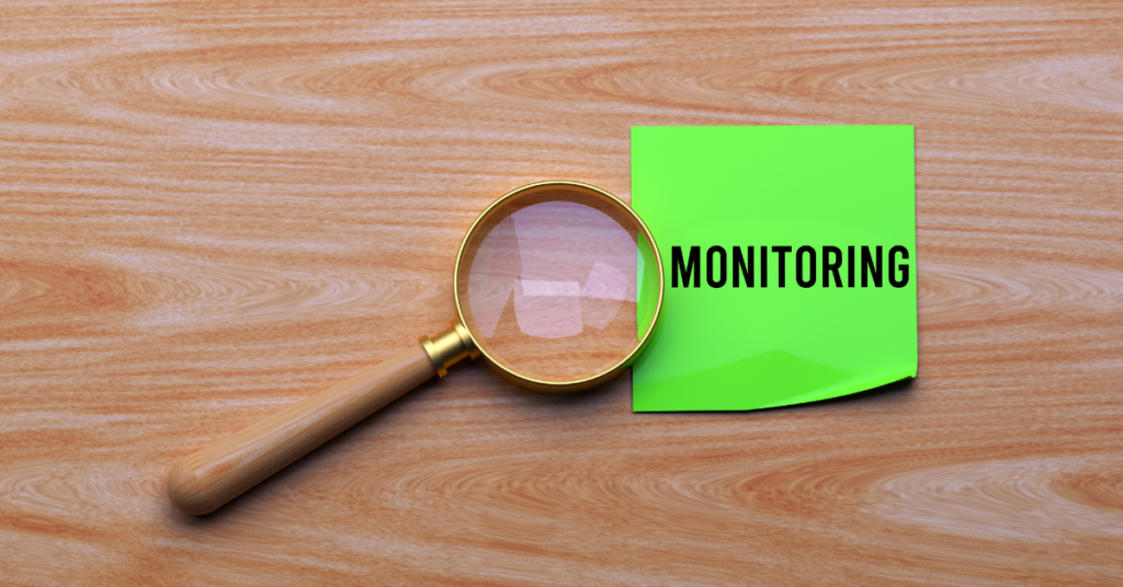 Online Quran teacher monitoring a child’s pronunciation concept illustrated with magnifying glass and monitoring note